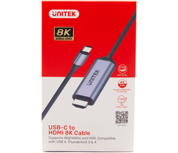 UNITEK Adapter USB-C - HDMI 2.1 8K 1.8m V1423B - 1102304 - zdjęcie 5
